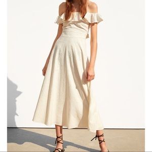 ZARA Off-Shoulder Eyelet Dress